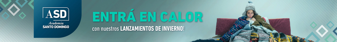 Portada con logo de Academia Santo Domingo. Entrá en calor con nuestros lanzamientos de invierno